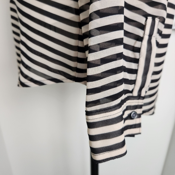 Vintage Sheer Striped Blouse - Picture 10 of 14